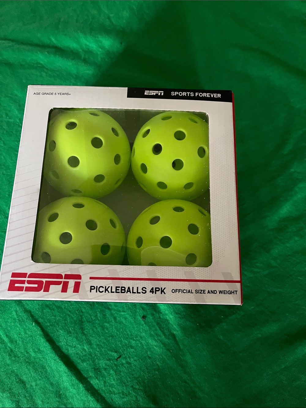 ESPN Lime Green Pickleball Balls 4-Pack